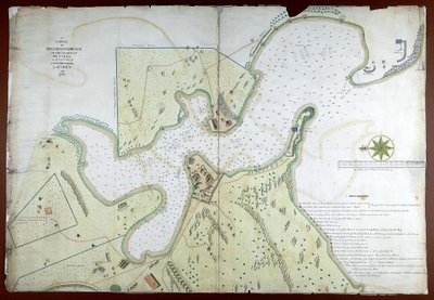 En undersøgelse af den engelske havn på øen Antigua foretaget efter ordre fra kommissær Laforey i 1783 af English School